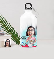 BK Gift Kişiye Özel Ev Hanımı Karikatürlü Metal Suluk 500 Ml 3