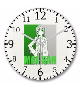 Seishun Bunny Girl Mai-san Duvar Saati Bombeli Gercek Cam
