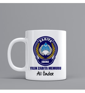 Yılın Zabıta Memuru Temalı Hediye Kupa Bardak Kişiye Özel Hediye SZ71