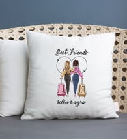 Best Friends İki İsimli Saten Yastık