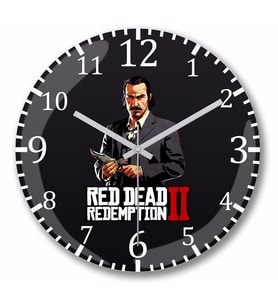 Red Dead Redemption 2 Dutch Duvar Saati Bombeli Gercek Cam