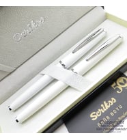 Scrikss 33 Beyaz Dolma Kalem + Roller Kalem Set  Scrikss Kalem  İsme Özel Kalem  Hediyelik Kalem