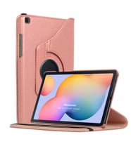 Microsonic Samsung Galaxy Tab S6 Lite 10.4" P610 Kılıf 360 Rotating Stand Deri Rose Gold