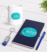 BK Gift Kişiye Özel Doktor Temalı Lacivert Defter Kalem Kupa 32gb USB Bellek Hediye Seti-14 (Model 1)