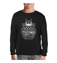 Totoro Siyah Çocuk Sweatshirt