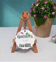 Bankacı Kişiye Özel Tasarımlı Bankacı Ahşap Anahtarlık