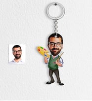 BK Gift Kişiye Özel Bay Ressam Karikatür Anahtarlık  1