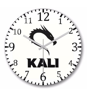 Kali Linux Duvar Saati Bombeli Gercek Cam