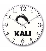 Kali Linux Duvar Saati Bombeli Gercek Cam