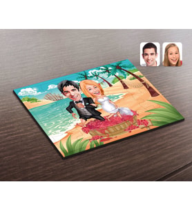 BK Gift Kişiye Özel Evleniyoruz Karikatürlü Ahşap Puzzle-10