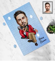 Kişiye Özel İş Adamı Karikatürlü A4 99 Parça Puzzle Bay-5