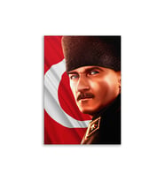 Atatürk Posteri Deri Tablo 50x70cm