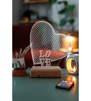 Sevgililer Günü Aşk Kalp 3D Led Lamba