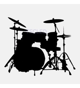 Davul seti Rock Band müzik araba çıkartmaları