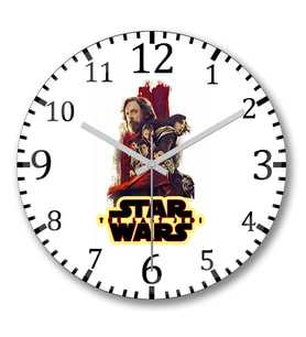 Star Wars  Duvar Saati Bombeli  Gercek Cam