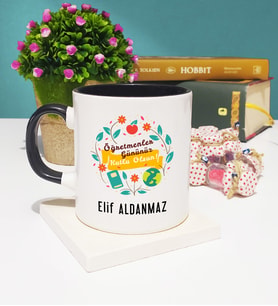 Öğretmenler Günü Hediyesi Kupa Bardak Siyah