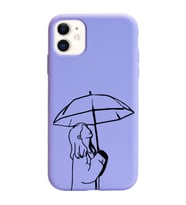 Iphone 11 Çizgi Tasarımlı Mor Lansman Telefon Kılıfı