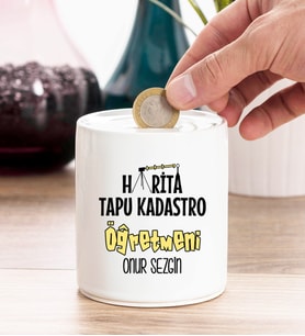 Harita ve Tapu Kadastro Öğretmeni Kişiye Özel Kumbara