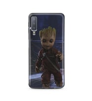 Baby Groot Tasarım Süper Şeffaf Silikon Telefon Kılıfı Samsung A7 (2018)