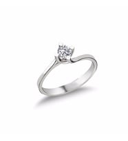 0,23Ct Pırlanta Tektaş Yüzük - 18K (Beyaz)