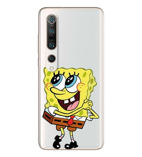 Süngerbob Tasarımlı Süper Şeffaf Silikon Telefon Kılıfı Xiomai Mi10-pro