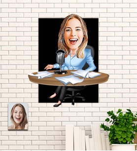 Kişiye Özel Hediye Spiker Karikatür Ahşap Tablo