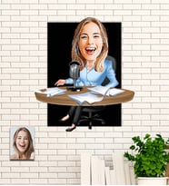 Kişiye Özel Hediye Spiker Karikatür Ahşap Tablo