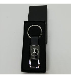 Mercedes Logolu Kişiye Özel Metal Anahtarlık - Metalik Gri