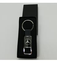 Mercedes Logolu Kişiye Özel Metal Anahtarlık - Metalik Gri