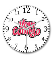 Vem Comigo Duvar Saati Bombeli Gercek Cam