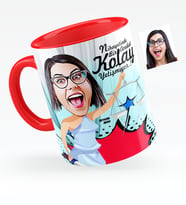 BK Gift Kişiye Özel Bayan Avukat Karikatürlü Kırmızı Kupa Bardak  1