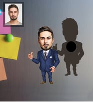 Kişiye Özel Öğretmen Karikatürlü Ahşap Magnet Bay-11