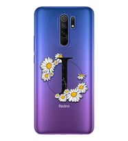 Papatya Harf Tasarım Süper Şeffaf Silikon Telefon Kılıfı Xiomai Redmi 9 I-Harfi
