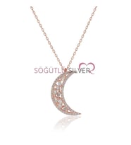 Söğütlü Silver ay kolye