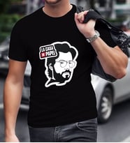La Casa De Papel Siyah Erkek T-Shirt-22