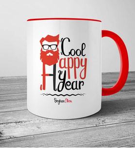 BK Gift Kişiye Özel Noel Baba Mutlu Yıllar Kırmızı Kupa Bardak  4