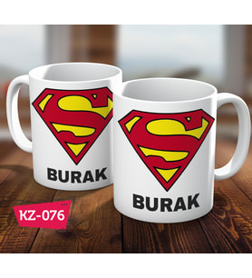 Kişiye Özel İsimli Superman Hediye Kupa Bardak
