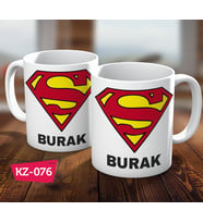 Kişiye Özel İsimli Superman Hediye Kupa Bardak