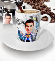 BK Gift Kişiye Özel Bay Diş Hekimi Karikatür Türk Kahvesi Fincanı  1