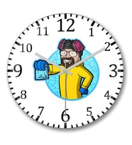 Heisenberg Walter White Duvar Saati Bombeli Gercek Cam