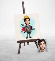 BK Gift Kişiye Özel Mühendis Karikatür Şovaleli Doğal Taş  1