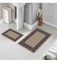 Banyo Halısı Ikili Klozet Takımı Kaymaz Tabanlı (60 xm x 100 cm + 40 cm x 60 cm) 