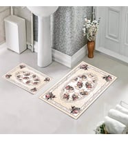 Banyo Halısı Ikili Klozet Takımı Kaymaz Tabanlı (60 xm x 100 cm + 40 cm x 60 cm) 
