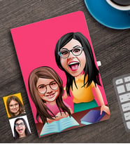 BK Gift Kişiye Özel Anne Kız Karikatürlü Defter-1