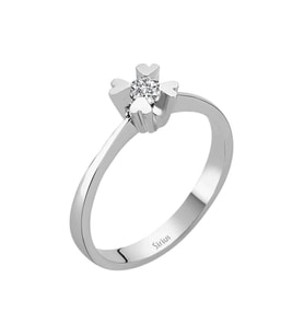 Sirius G Renk 0,12 Karat Pırlanta Tektaş Yüzük 0717R0050