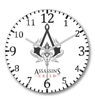Assassins  Creed Duvar Saati Bombeli Gercek Cam