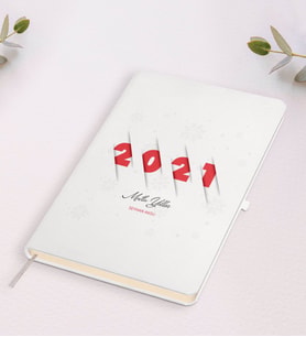 BK Gift Kişiye Özel 2024 Mutlu Yıllar Beyaz Defter-2 (Beyaz)