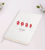 BK Gift Kişiye Özel 2024 Mutlu Yıllar Beyaz Defter-2 (Beyaz)