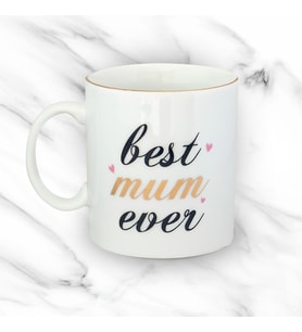Best Mum Ever Yaldız Baskılı Kupa Bardak