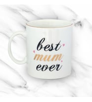 Best Mum Ever Yaldız Baskılı Kupa Bardak